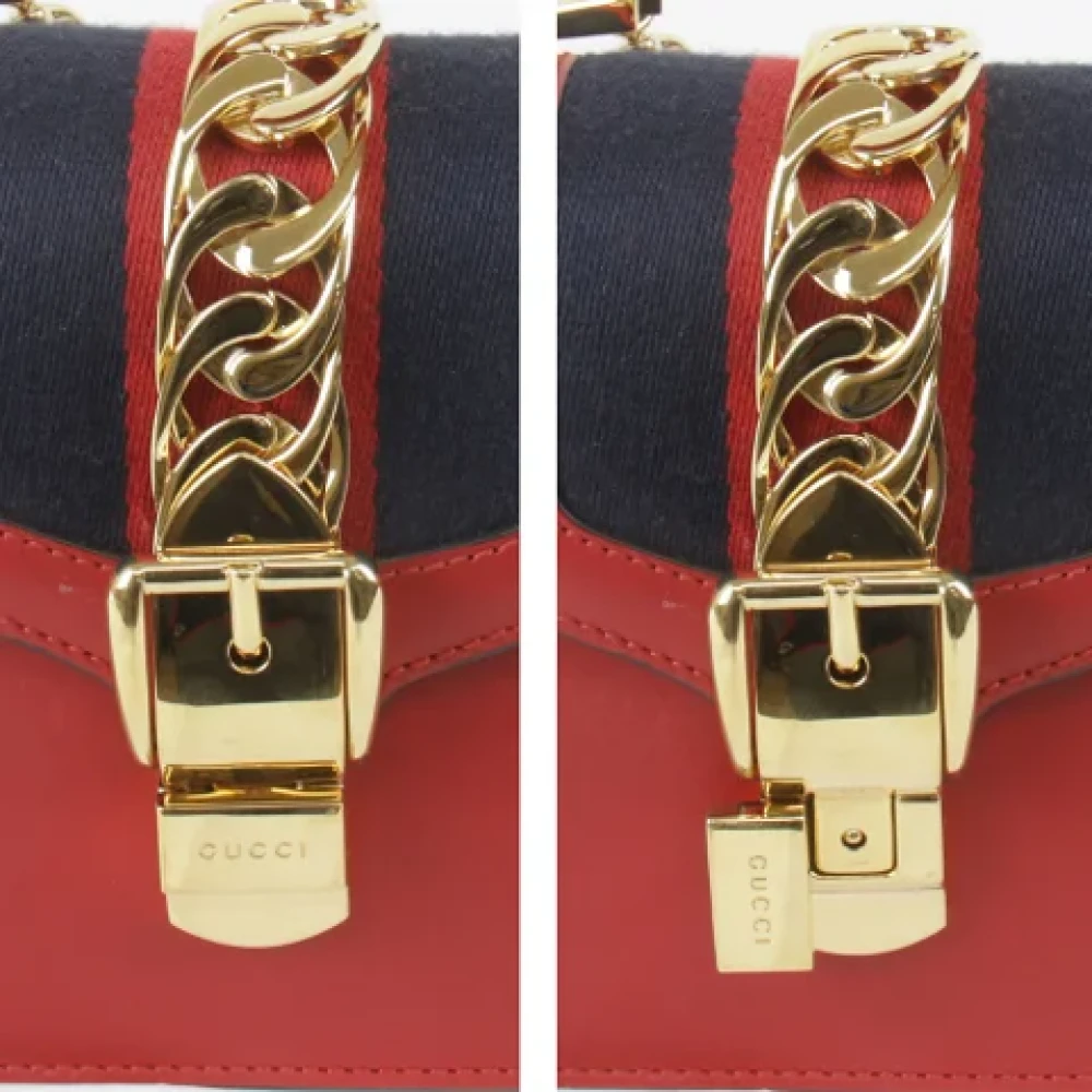 Gucci Vintage Pre-owned Fabric gucci-bags Red Dames