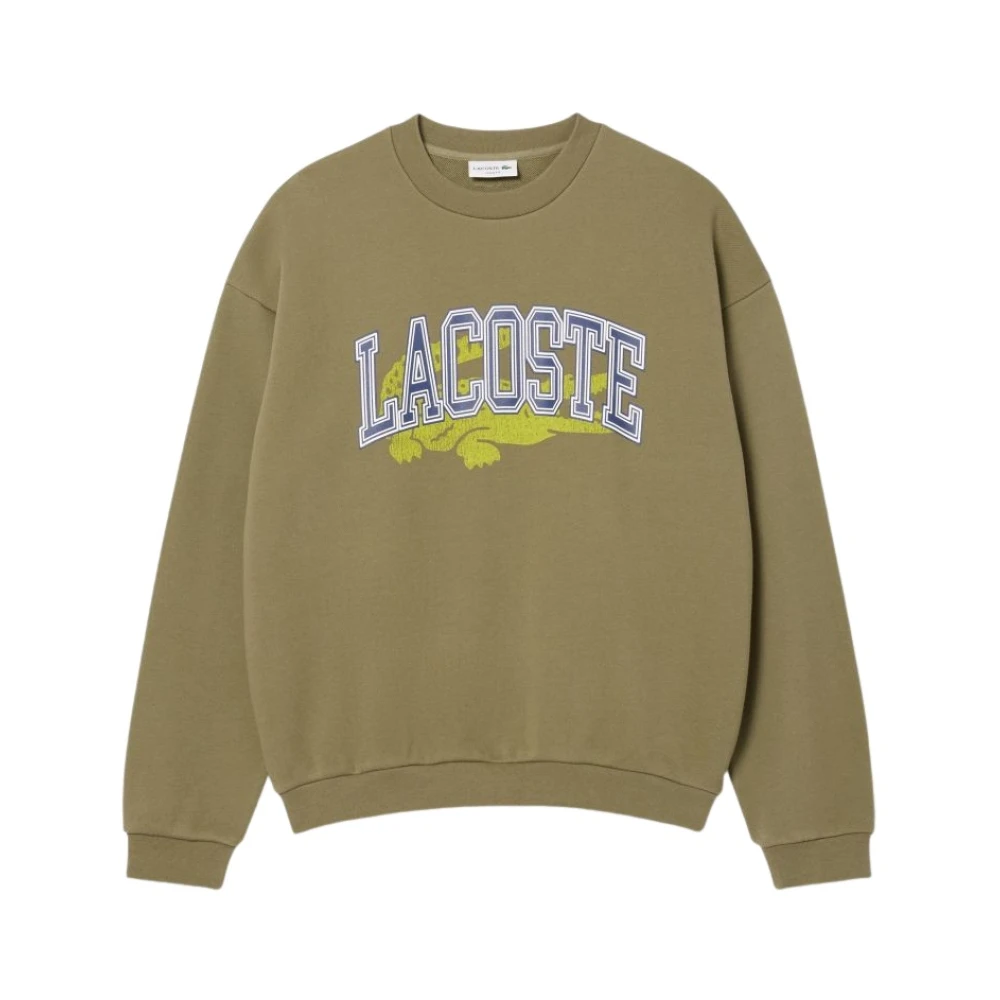 Lacoste Fransk Stil Sweatshirt med Originaltryck Green, Herr