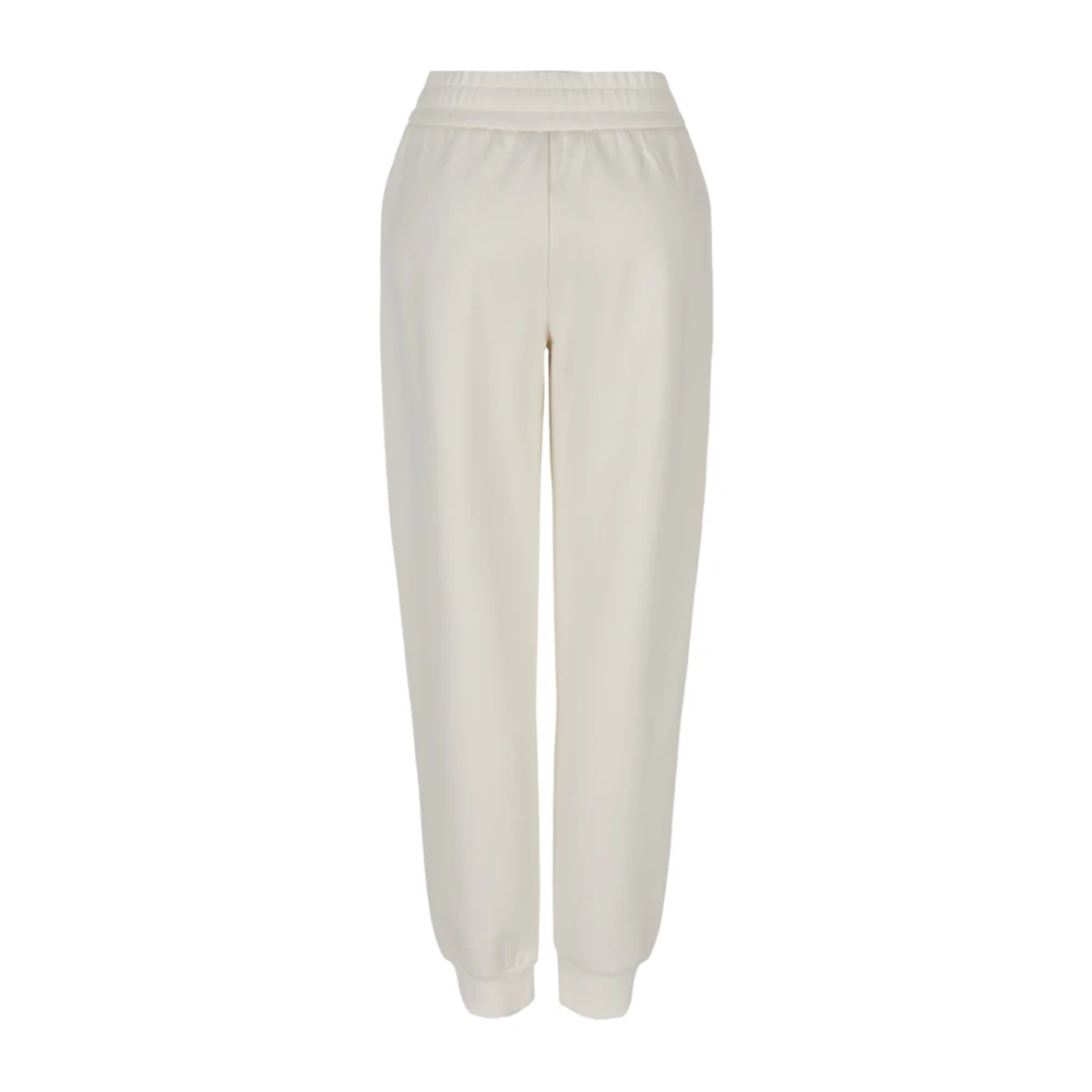Armani Exchange Casual witte broek met logo detail White Dames