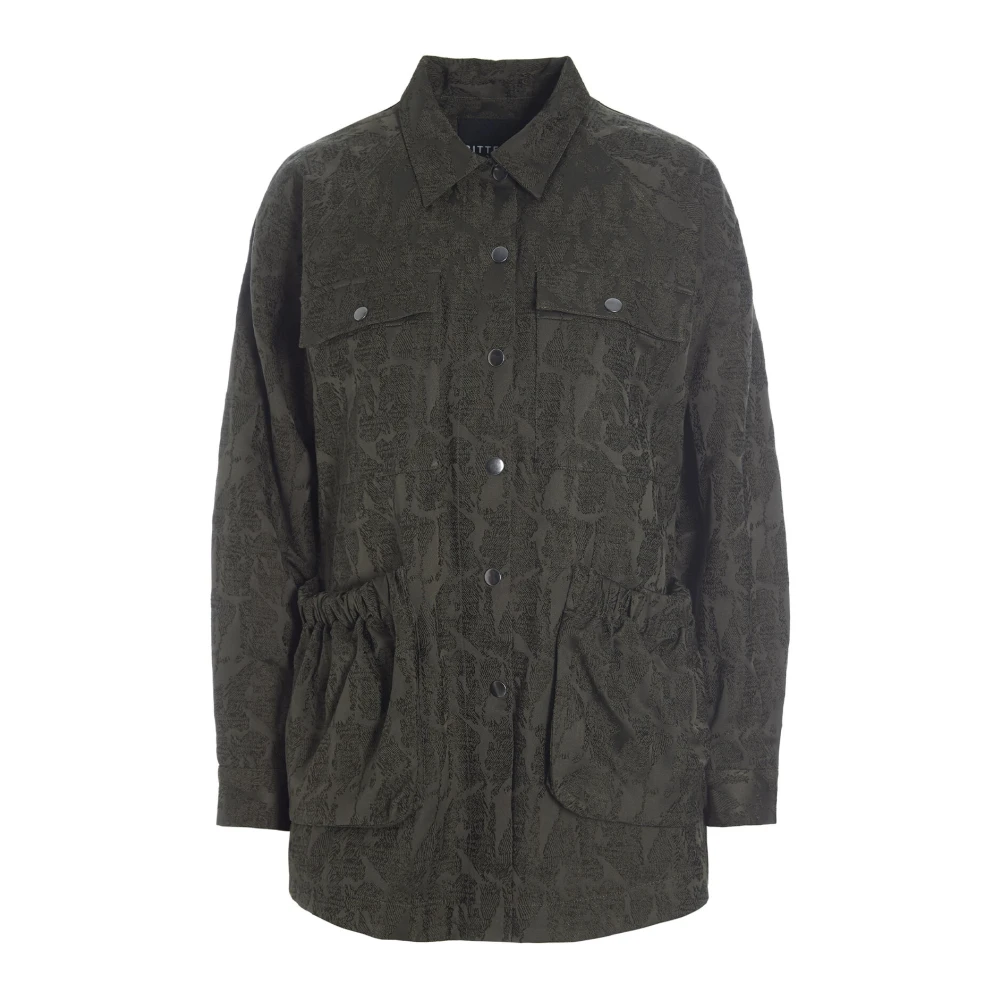 Bitte Kai Rand Jacquard Stretch Jas Deep Forest Green Dames