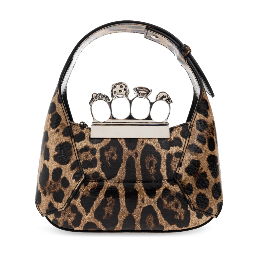 alexander mcqueen Jewelled Hobo Mini Handtas Brown Dames