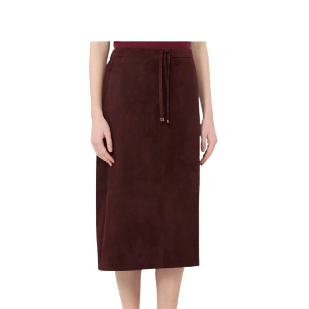 Max Mara Vrouw Bruin Rokken Dames, S, Gocce Midi Rok