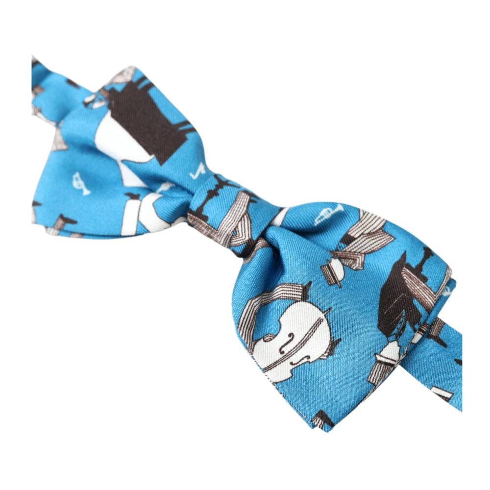 Dolce & Gabbana Blauwe Jazz Club Zijden Strik Blue Heren
