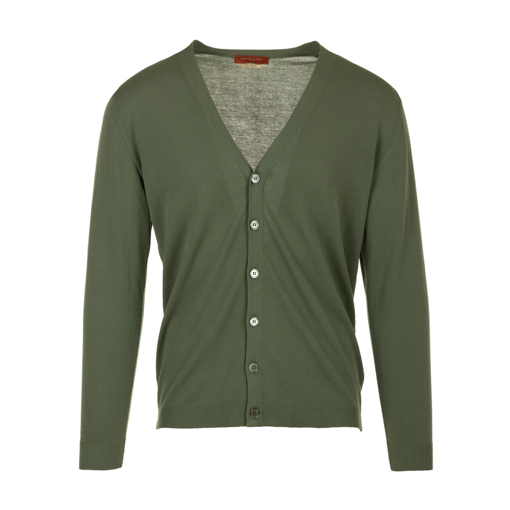 Daniele Fiesoli Groene Cardigan Sweaters Green Heren