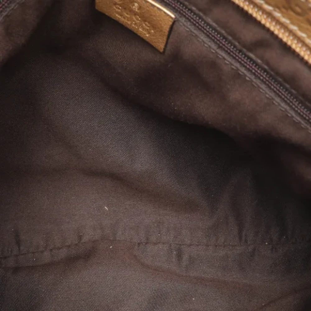 Gucci Vintage Pre-owned Leather gucci-bags Beige Dames
