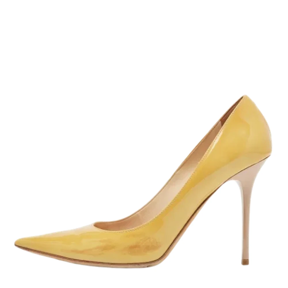 Jimmy Choo Pre-owned Pre-owned Laeder klackskor Yellow, Dam