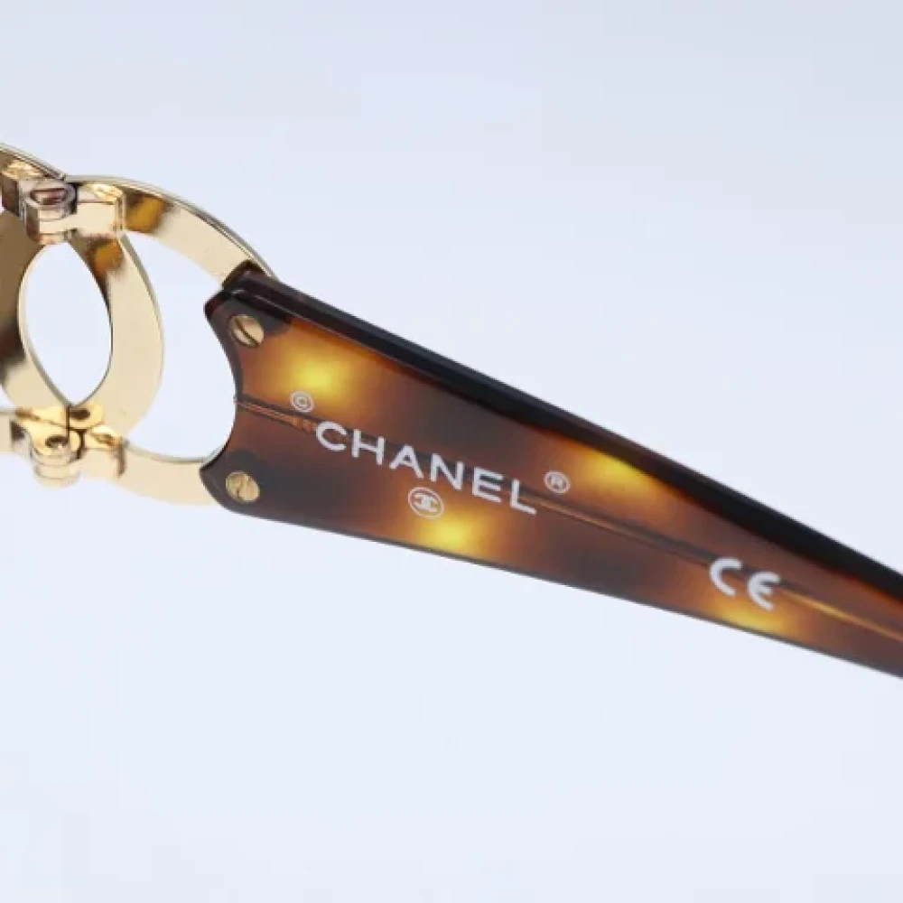Chanel Vintage Pre-owned Plastic sunglasses Brown Dames