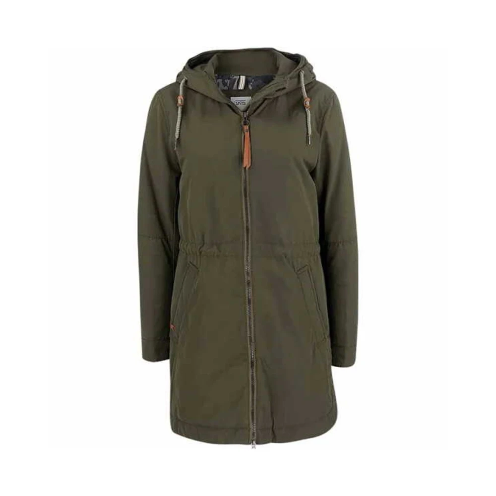 Camel active Dames Parka met capuchon Loose Fit Green Heren