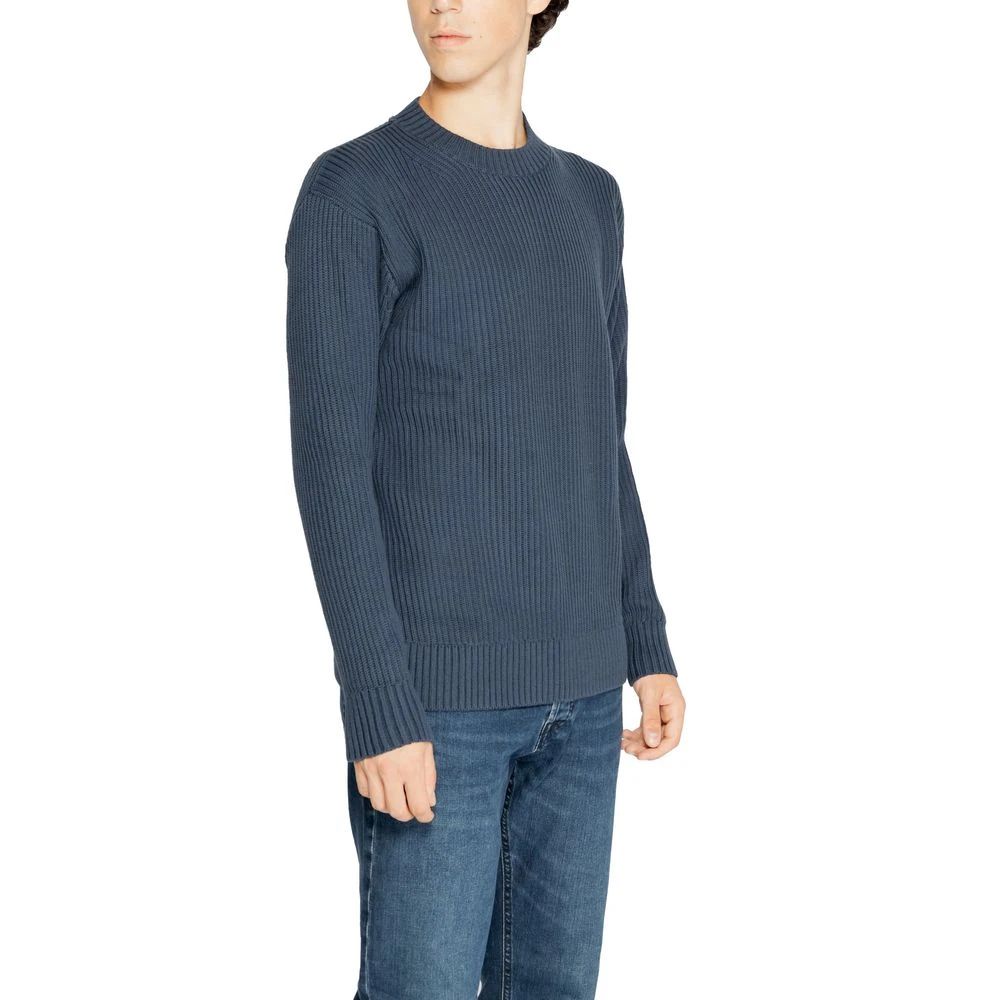 Calvin Klein Jeans Zwarte Katoenen Gebreide Kleding Herfst Winter Collectie Blue Heren