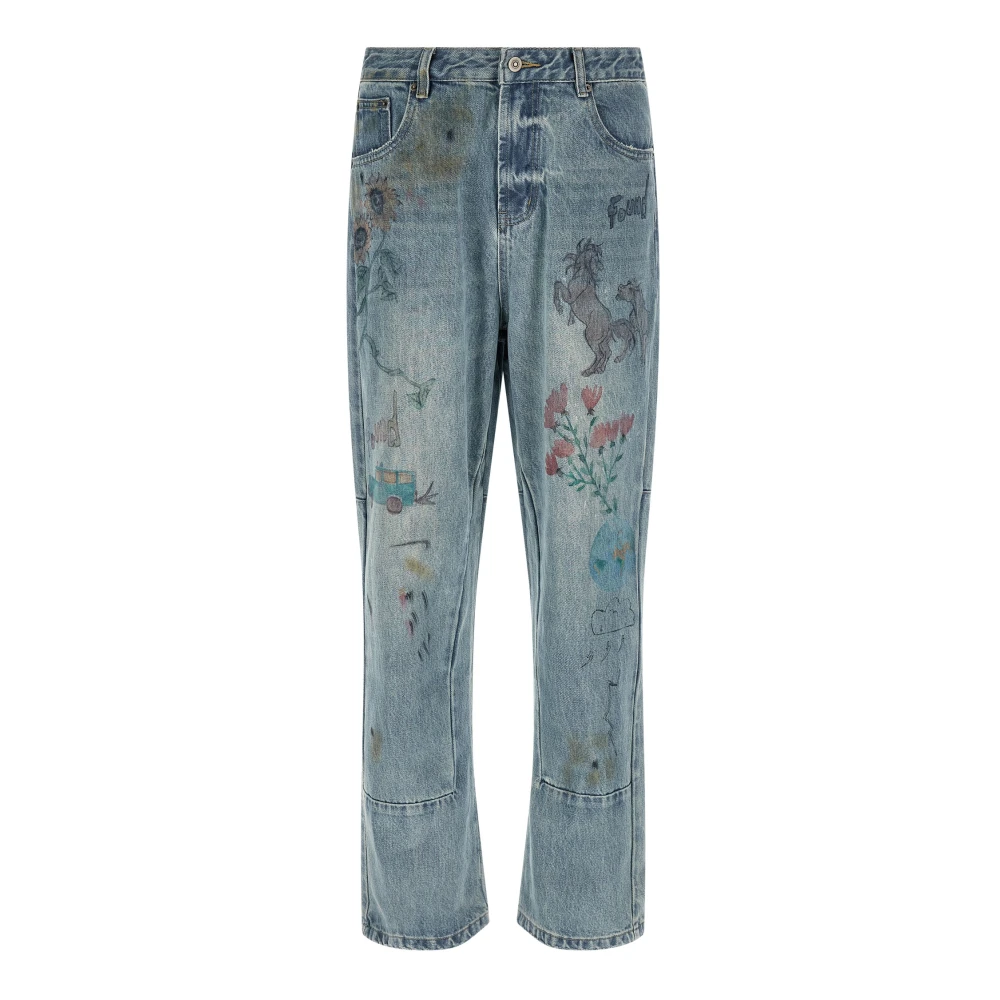 Found Hombre Azul Vaqueros, Talla: W32