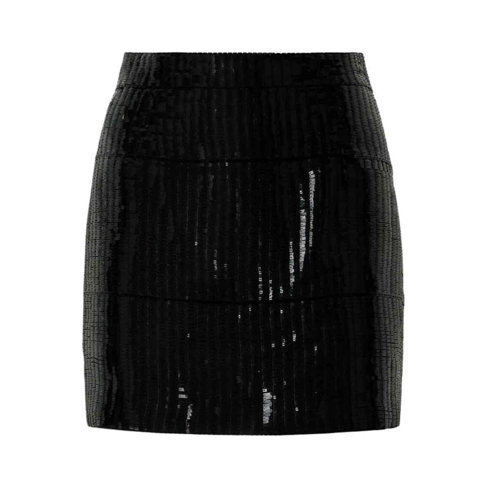 Roberto Cavalli Women's Black Short Skirts, L, Sequin Mini Skirt