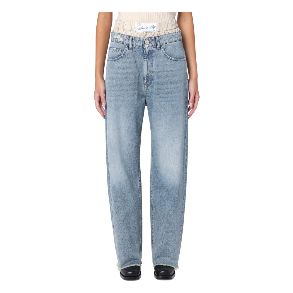 Erika Cavallini Palazzo Jeans voor Stijlvolle Looks Blue Dames