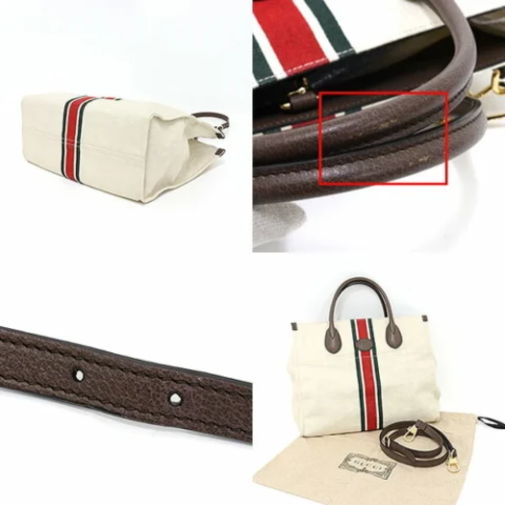 Gucci Vintage Pre-owned Fabric gucci-bags Beige Dames