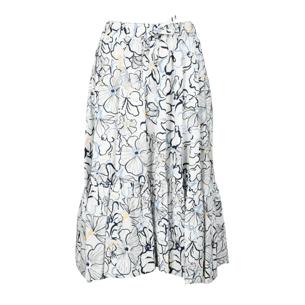 Attic and Barn Katoenen Stijlvolle Rok White Dames
