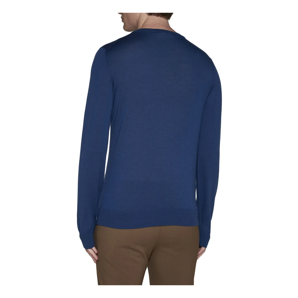 Piacenza 1733 Klassieke Sweaters in Wit Blauw Blue Heren