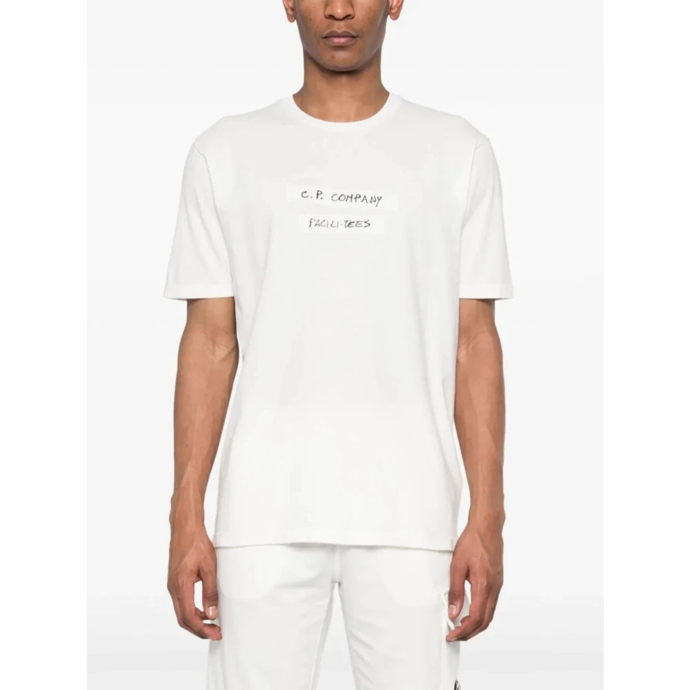 C.P. Company Grafisch T-shirt 24 1 Facili-Tees Wit White Heren