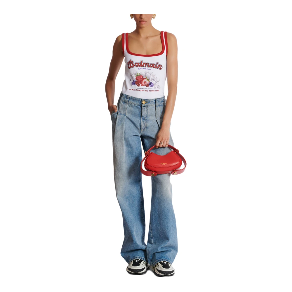 Balmain Kleine Jolie Madame tas in doosleer Red Dames