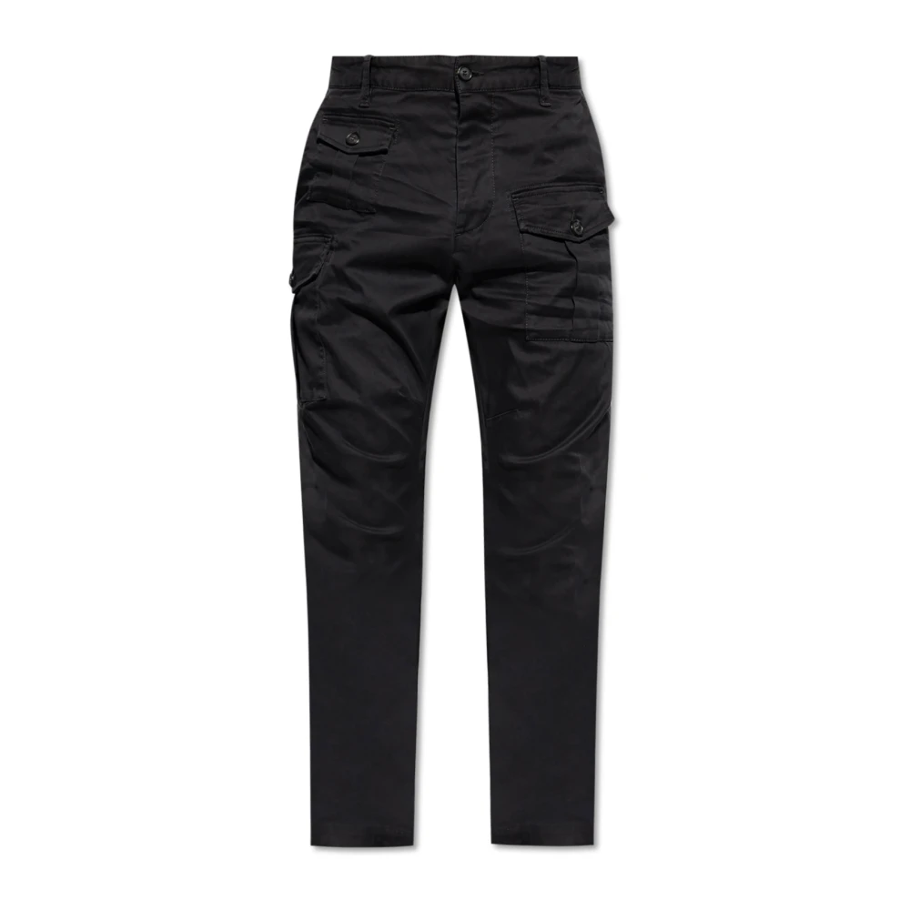 Dsquared2 Black Chinos, Male, Xl, Trousers Caro