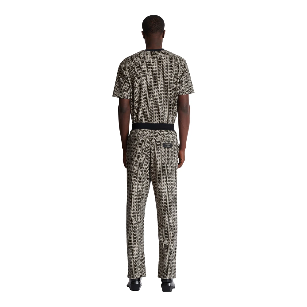 Balmain PB Labyrinth Jacquard Joggers Black Heren