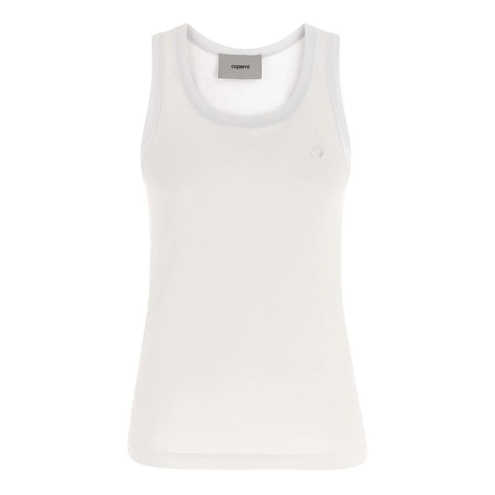 Coperni Women's White Sleeveless Tops, M, Tank Top