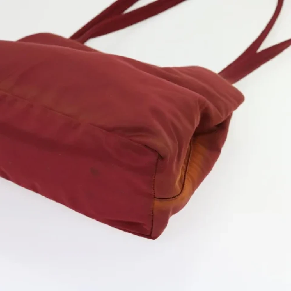 Prada Vintage Pre-owned Nylon handbags Red Dames