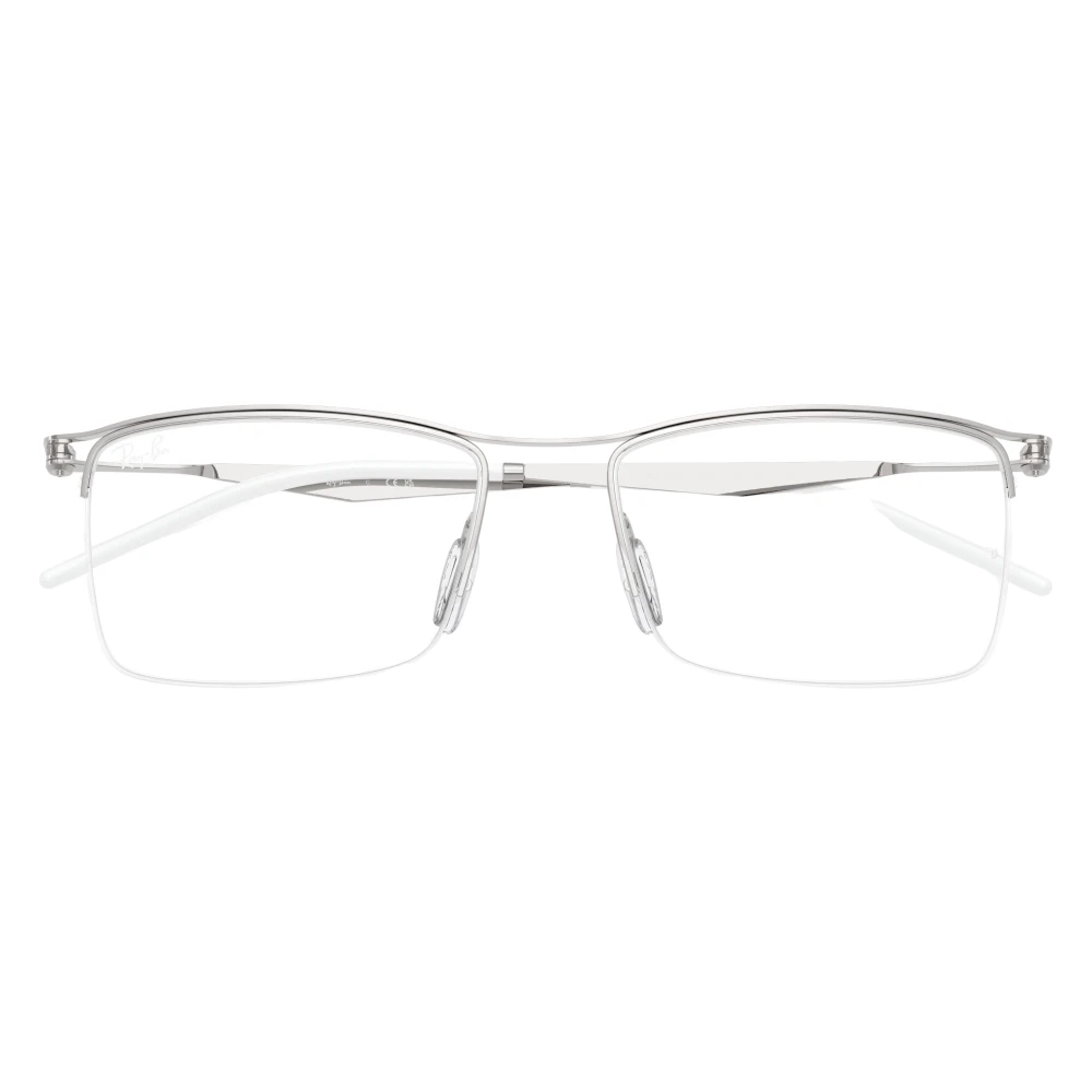 Ray - Ban Unisex Silver Ray - Ban Rx7554 3216 Optical Frames Metal Squared Normal - Image 2