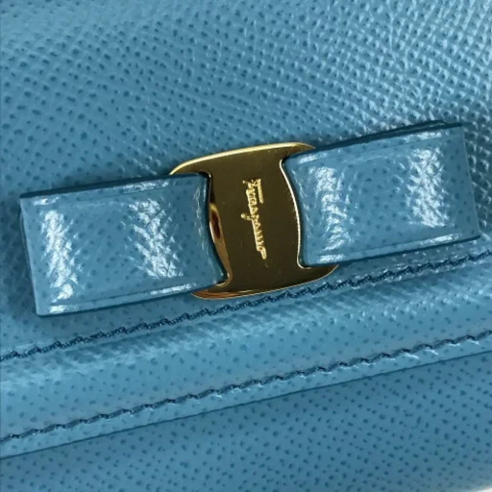 Salvatore Ferragamo Pre-owned Leather wallets Blue Dames