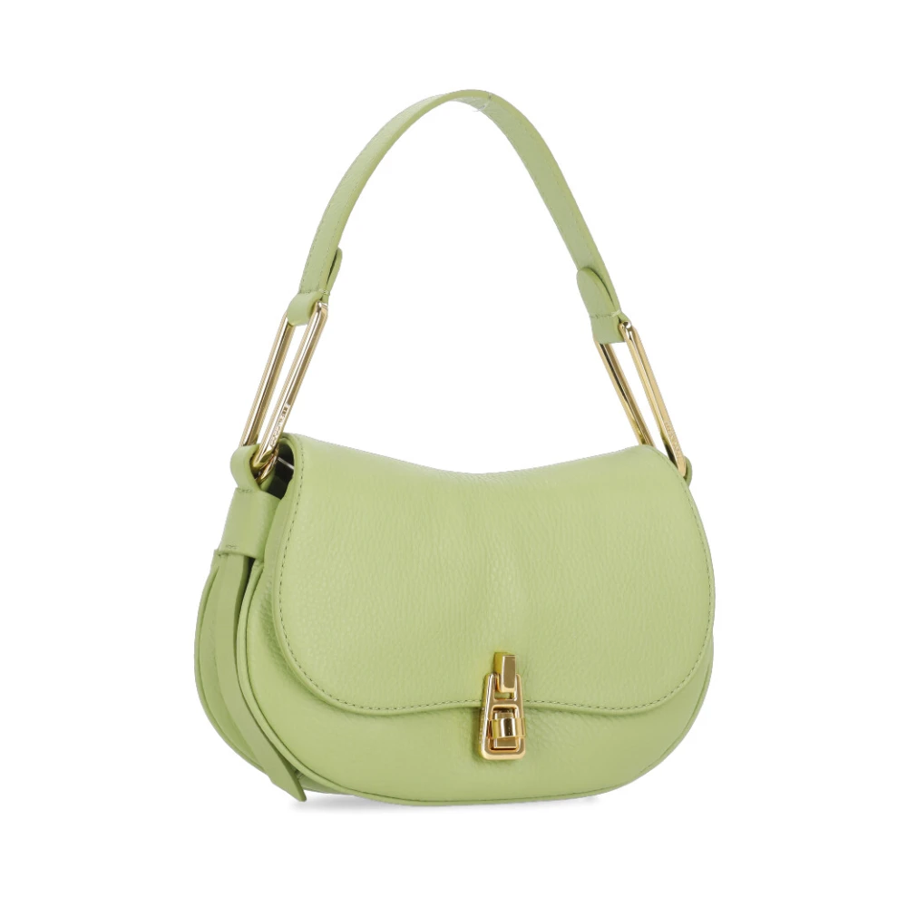 Coccinelle Groene Pebble Leren Dames Tas Green Dames