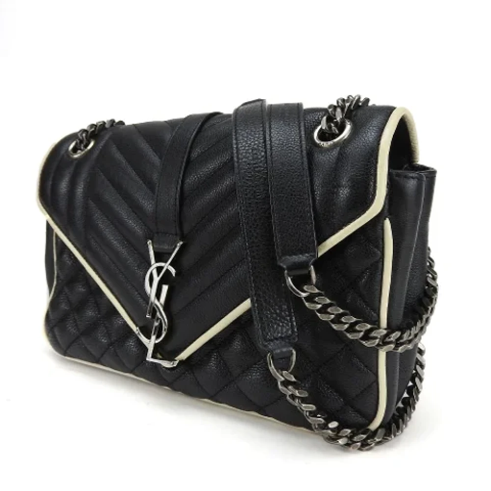 Yves Saint Laurent Vintage Pre-owned Leather shoulder-bags Black Dames