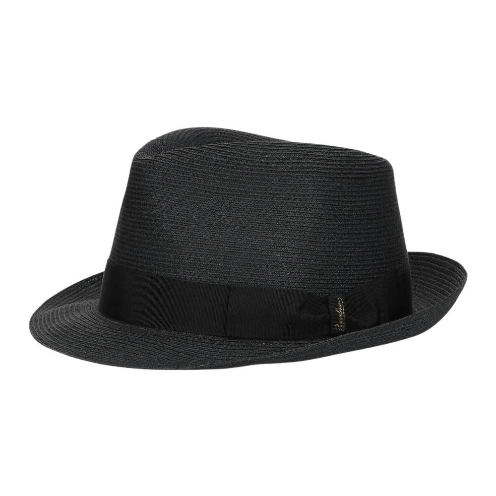Borsalino Handgeweven Hennep Randhoed Black Heren