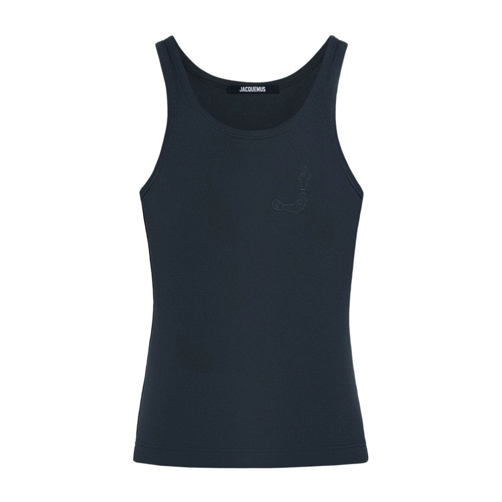Jacquemus Visser Motief Blauw Mouwloze Top Blue Heren