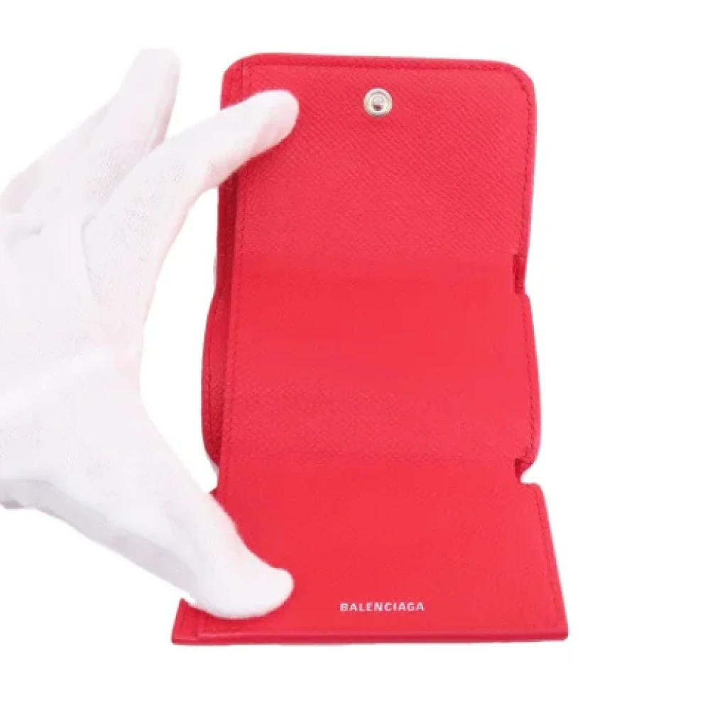 Balenciaga Vintage Pre-owned Leather wallets Red Dames