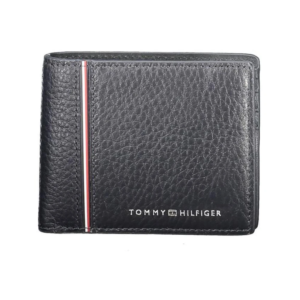 Tommy Hilfiger Leren portemonnee met dubbele kaartsleuven Blue Heren