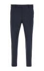 pantalon-slim-en-flanelle-bleue