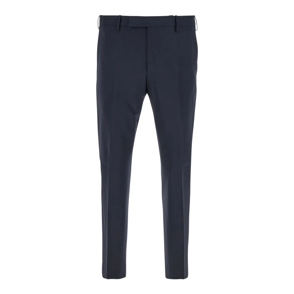 PT Torino Blauwe Slim Fit Flanellen Broek Blue Heren