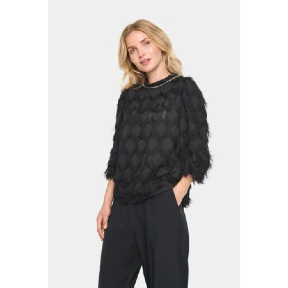 Saint Tropez Elegante Hadil Blouse Black Dames