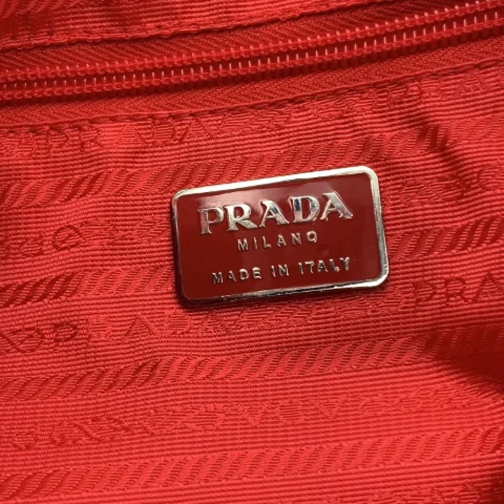 Prada Vintage Pre-owned Canvas prada-bags Red Dames