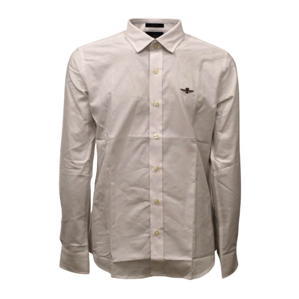 Aeronautica militare Lange mouwen shirt White Heren