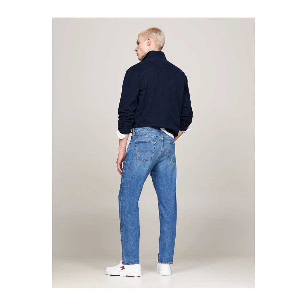Tommy Jeans Casual taps toelopende spijkerbroek gewassen Blue Heren