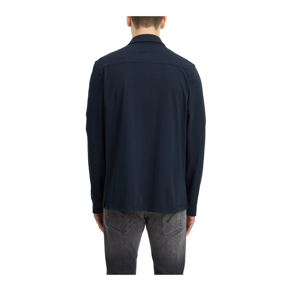 James Perse Clean Finish Jersey Shirt Blue Heren