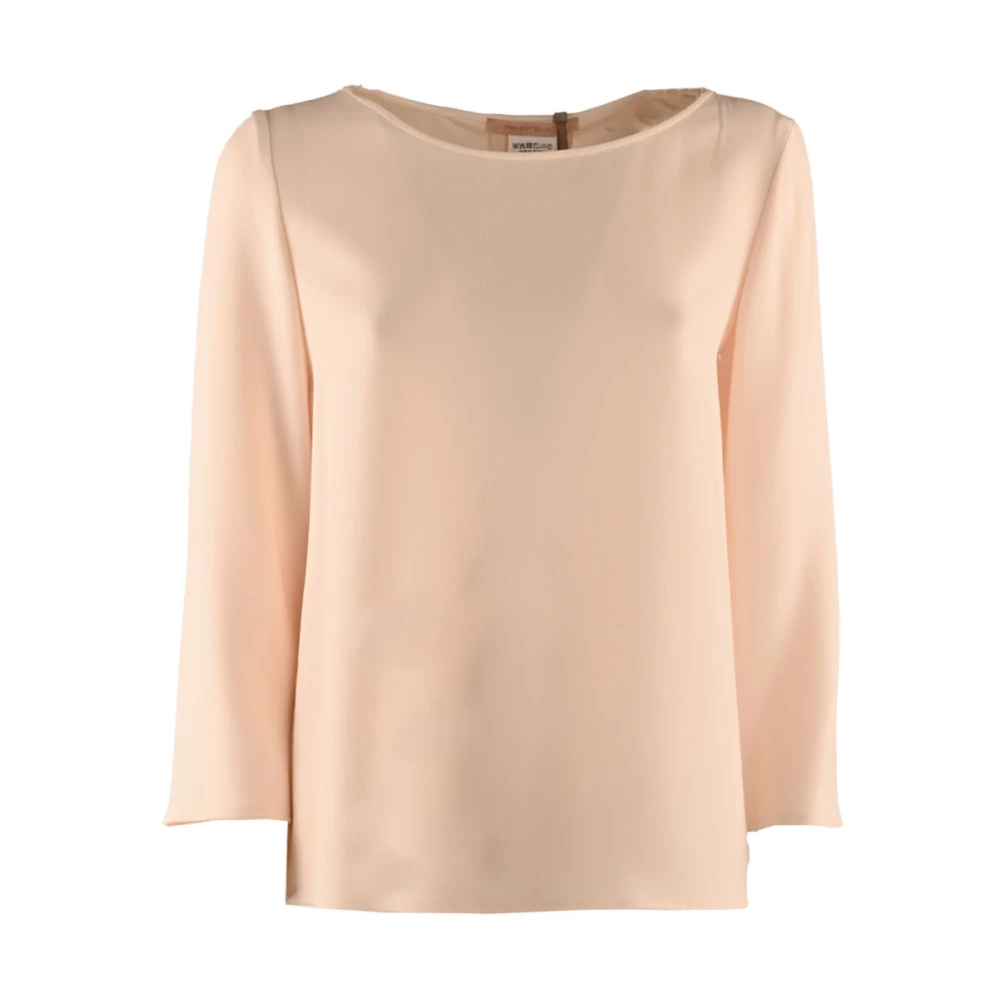 Pennyblack Viscose blouse met centrale rugsplit Beige Dames