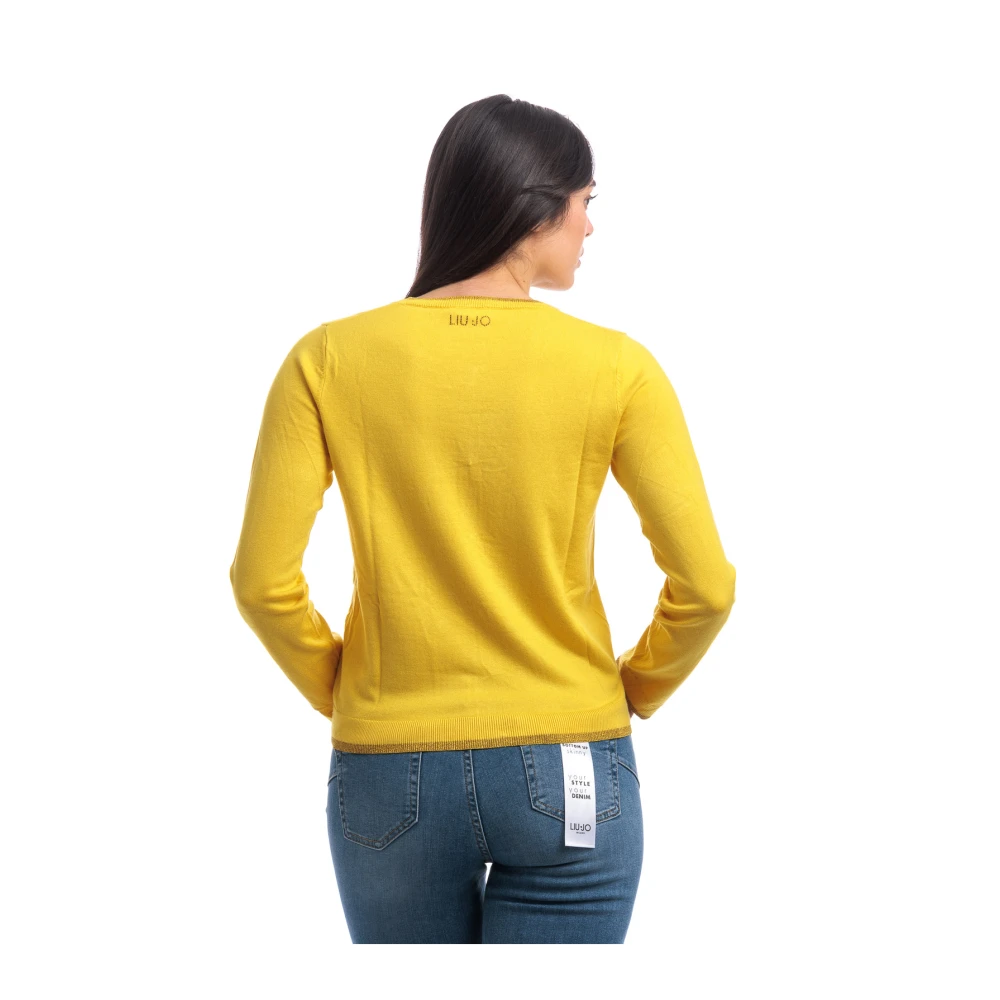 Liu Jo Gebreide Cardigan voor Vrouwen Yellow Dames