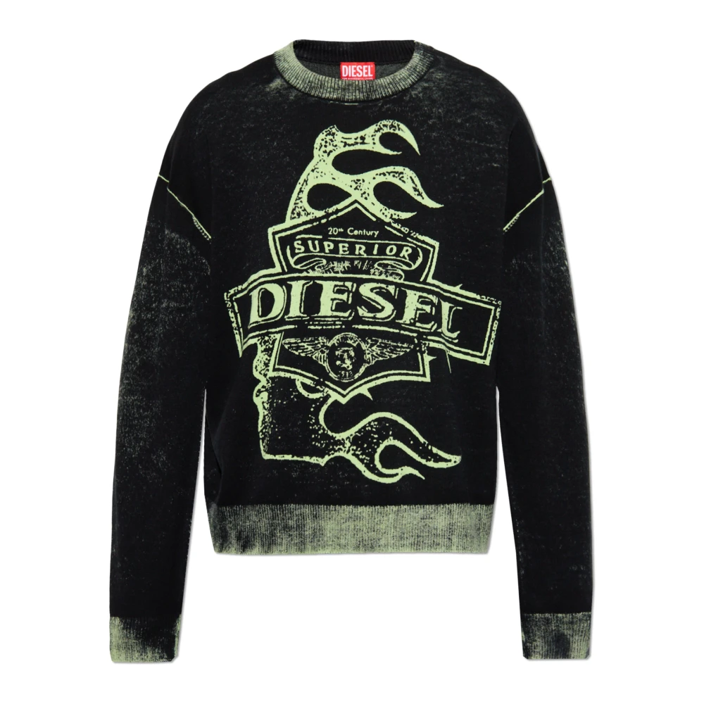 Diesel Herren Schwarz Strickwaren, K, 2XLgröße:
