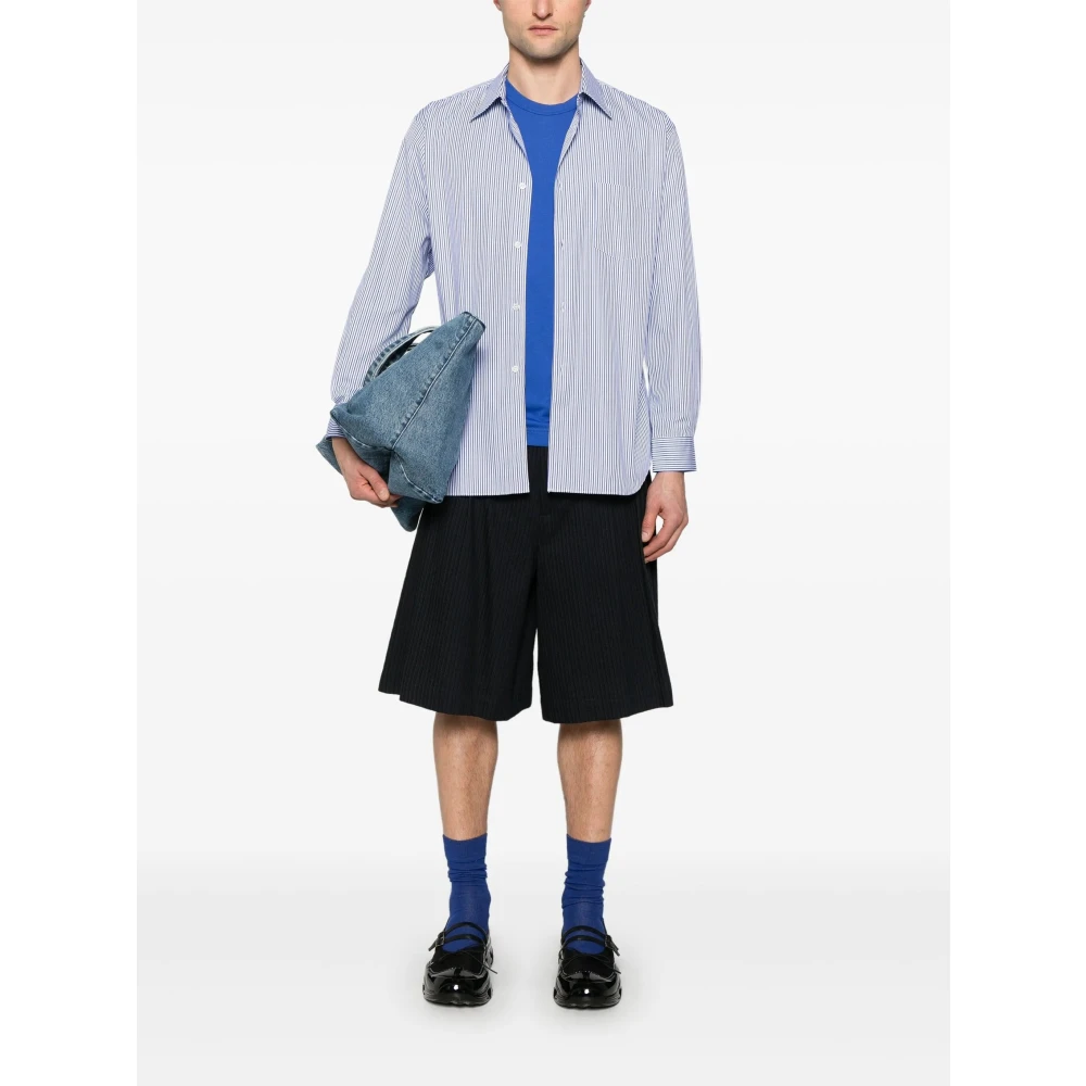 Comme des Garçons Gestreept Overhemd Blue Heren