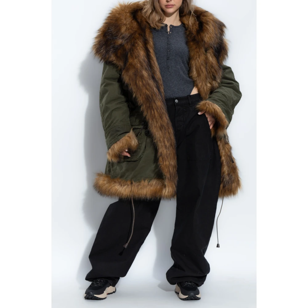 Dsquared2 Eenvoudige parka jas Green Dames