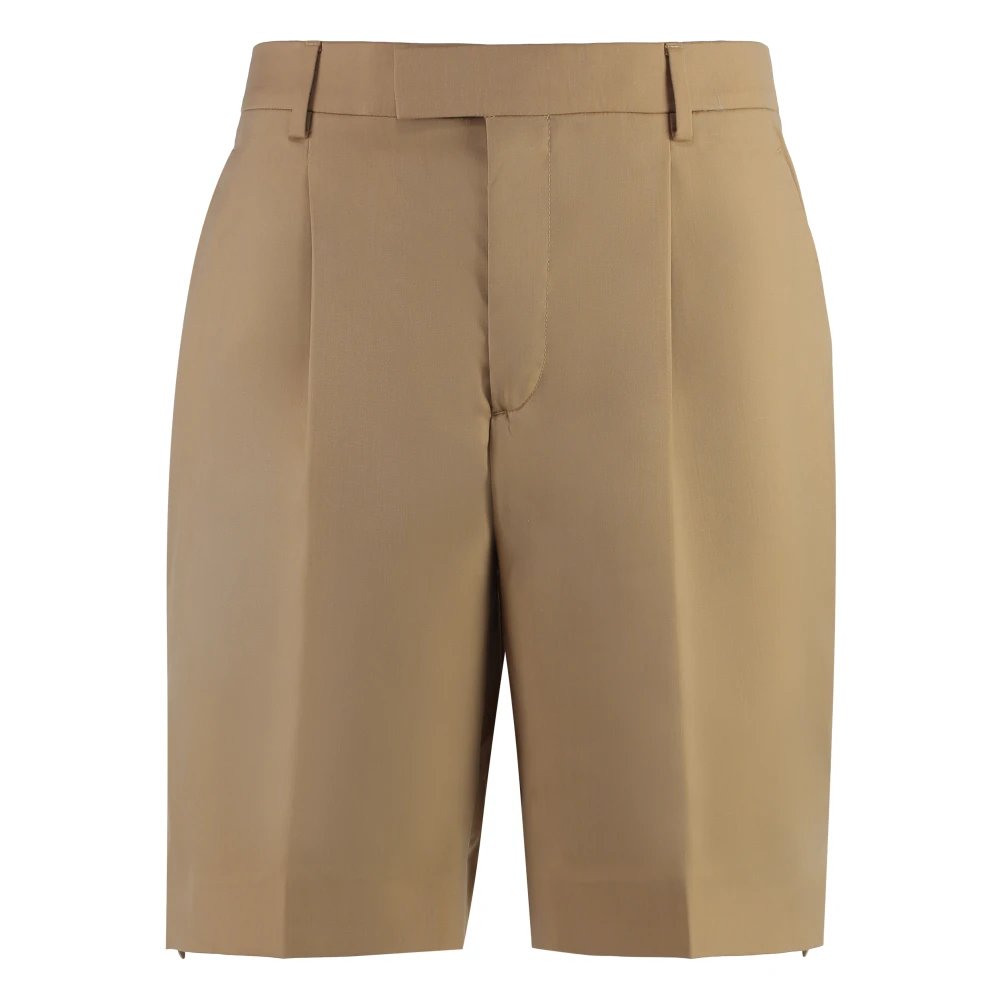 Vetements Wollen Bermuda Shorts Beige Heren
