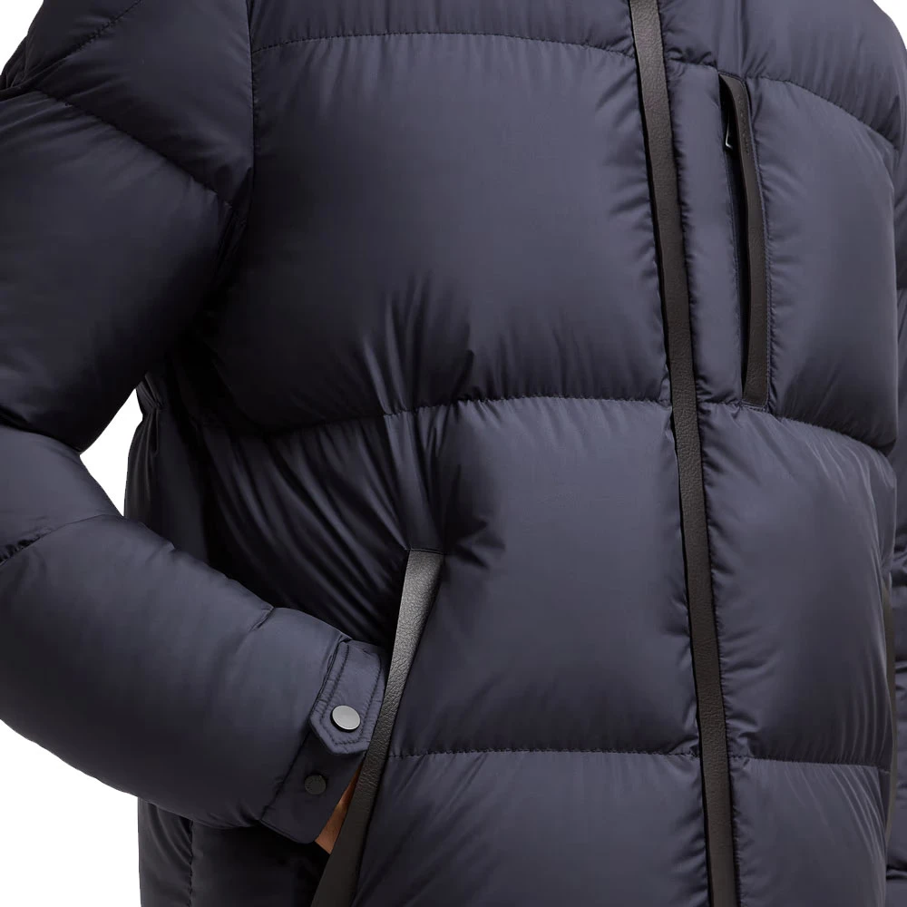 Moncler Korte Blauwe Donsjas met Airsoft Voering Blue Heren