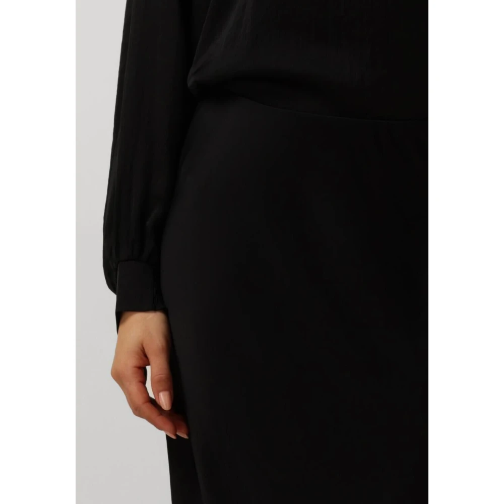 Summum Woman Zijden Midi Rok Elegante Stijl Black Dames