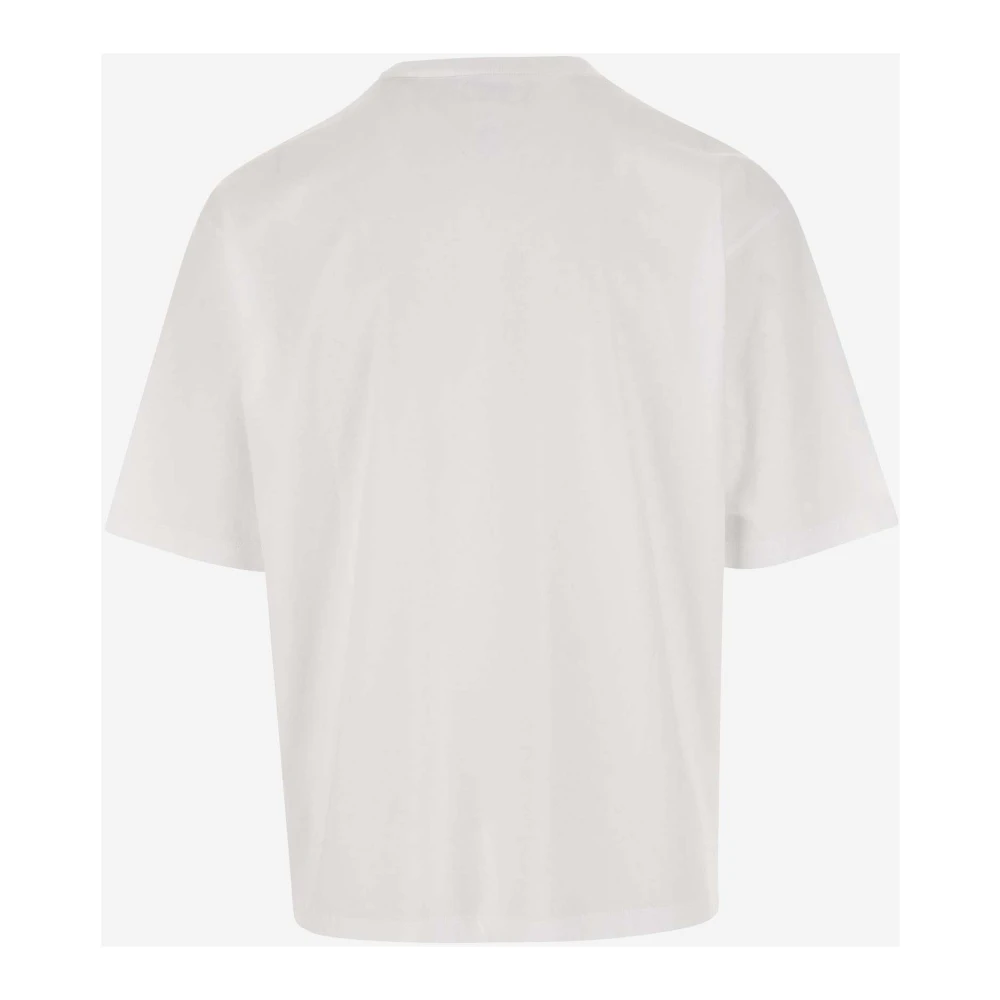 Dsquared2 Grafisch Logo Katoenen T-shirt Wit White Heren