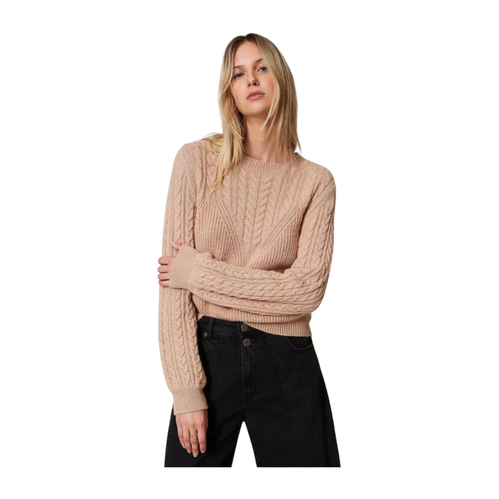 Twinset Stijlvolle Gebreide Trui Brown Dames
